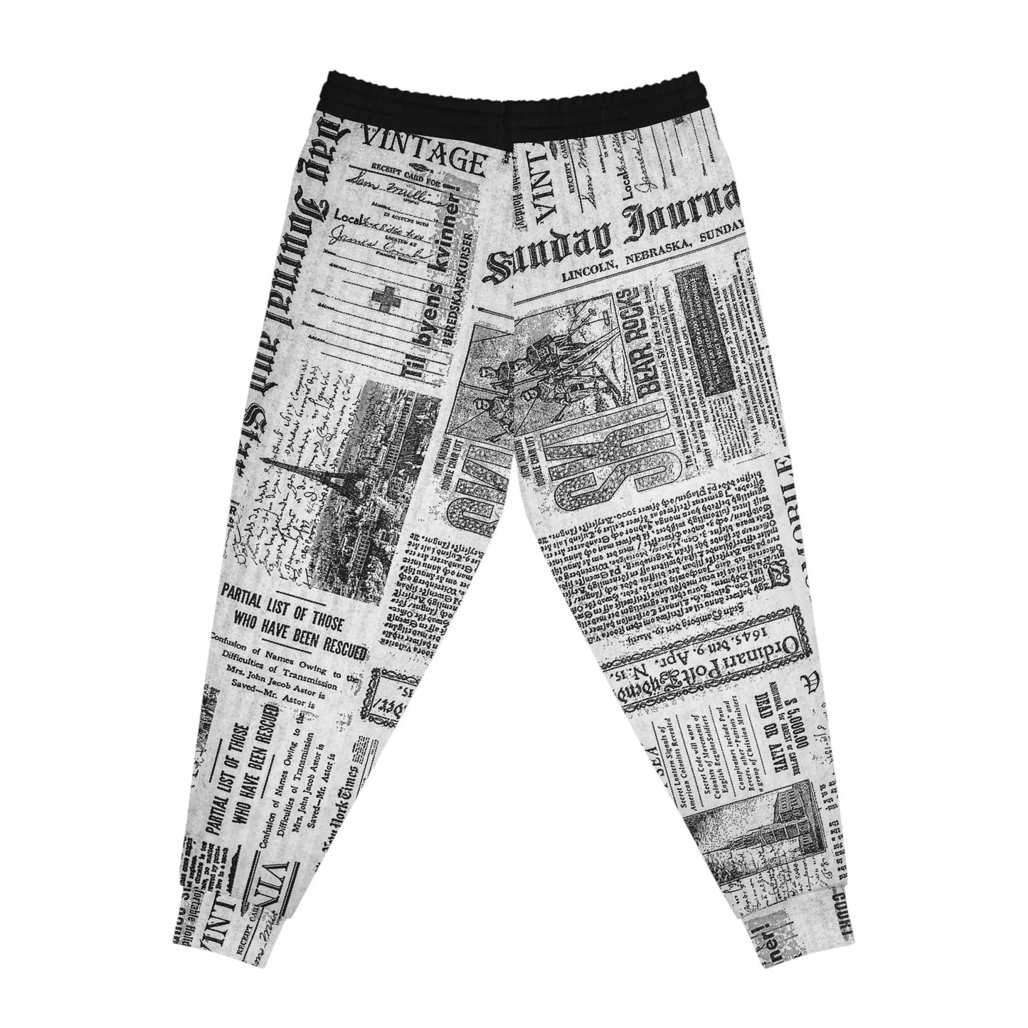 Athletic Joggers - Run the early news with these joggers, Sports Sweatpants, Running Pants, Fitness Leggings, Gym Trousers, Workout Bottoms