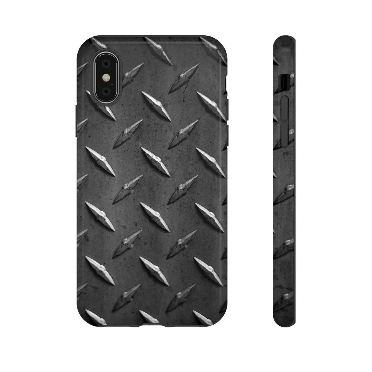 Steal Print Tough Cases for Men, Rugged Phone Cover, Masculine Design, Protective Phone Case, Durable Phone Shell