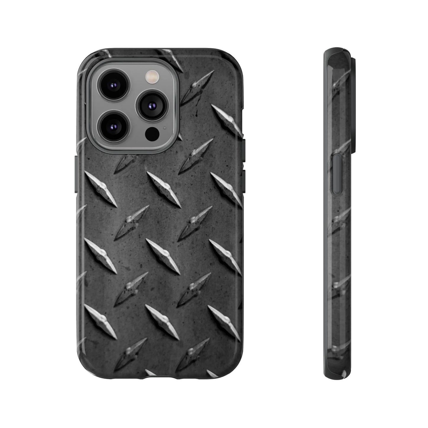 Steal Print Tough Cases for Men, Rugged Phone Cover, Masculine Design, Protective Phone Case, Durable Phone Shell