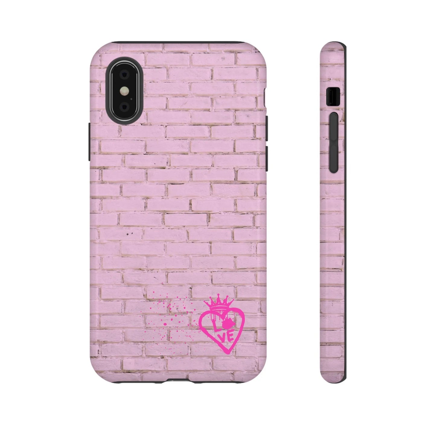 Pink Girly Girl Tough Phone Case, Protective Phone Case, Strong Phone Cover, Pink Tech Accessory, Cute Smartphone Case