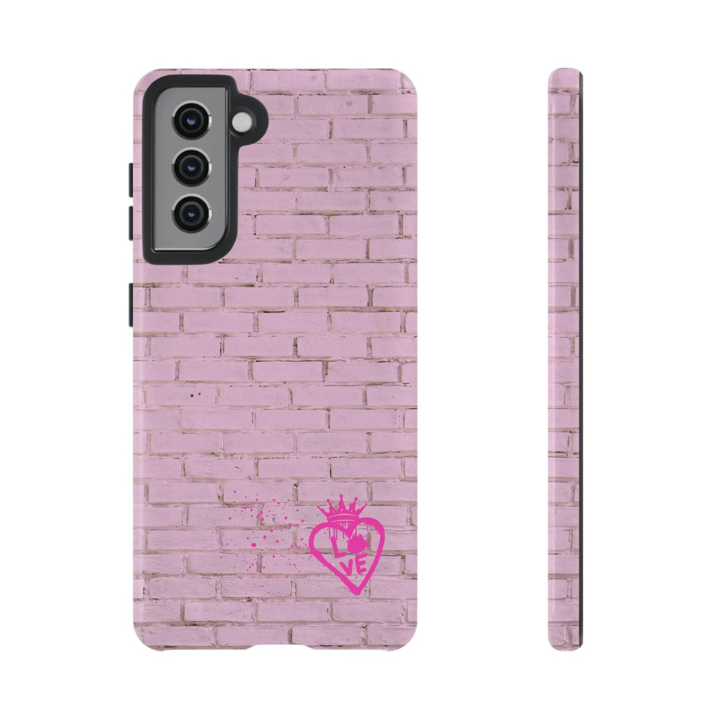 Pink Girly Girl Tough Phone Case, Protective Phone Case, Strong Phone Cover, Pink Tech Accessory, Cute Smartphone Case