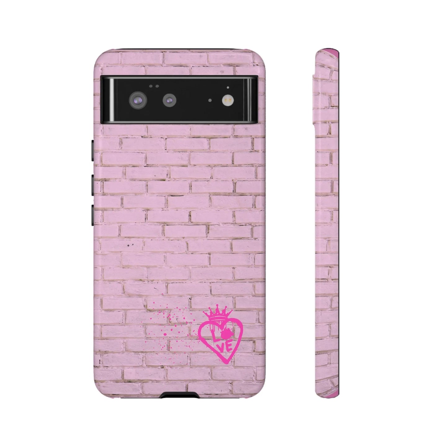 Pink Girly Girl Tough Phone Case, Protective Phone Case, Strong Phone Cover, Pink Tech Accessory, Cute Smartphone Case