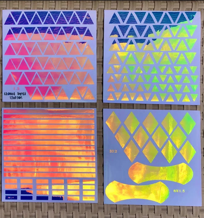 Holographic Body Stickers: Princess Circles, Sharp Aztec, American Mermaid, Ancient Alien, Secret Angel PRO