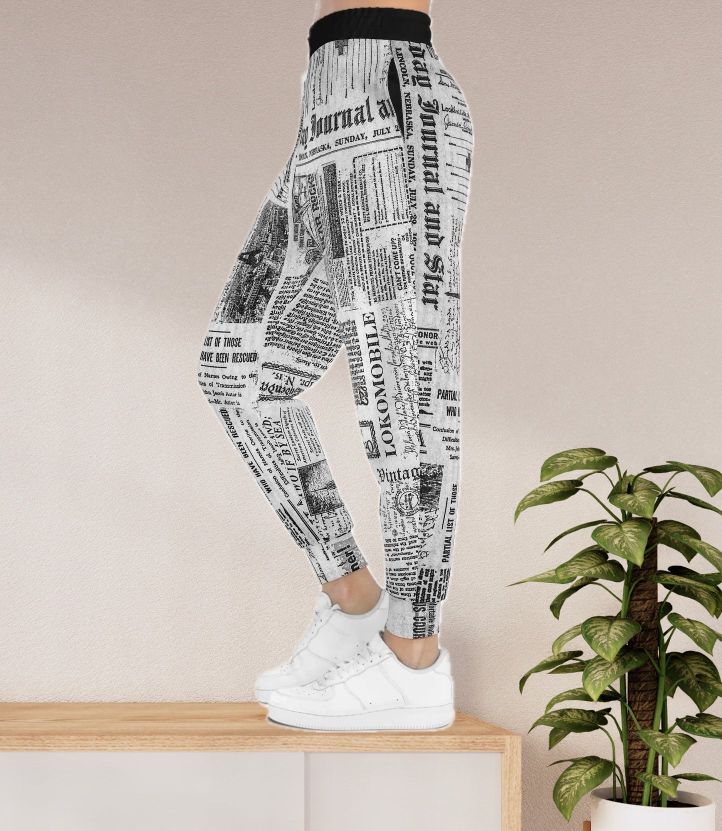 Athletic Joggers - Run the early news with these joggers, Sports Sweatpants, Running Pants, Fitness Leggings, Gym Trousers, Workout Bottoms